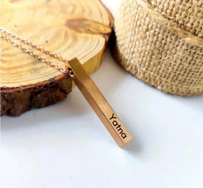 PERSONALISED CUBOID NAME PENDENT - Le Prestige Box