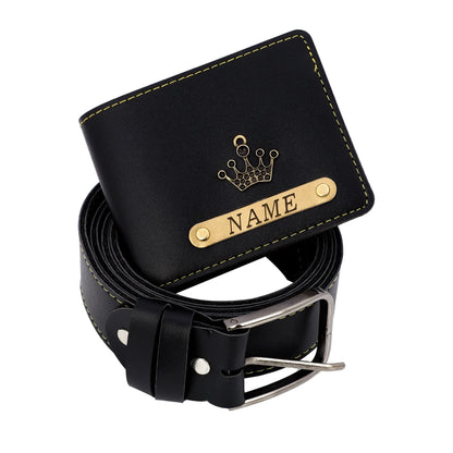 Personalised Wallet And Belt Combo