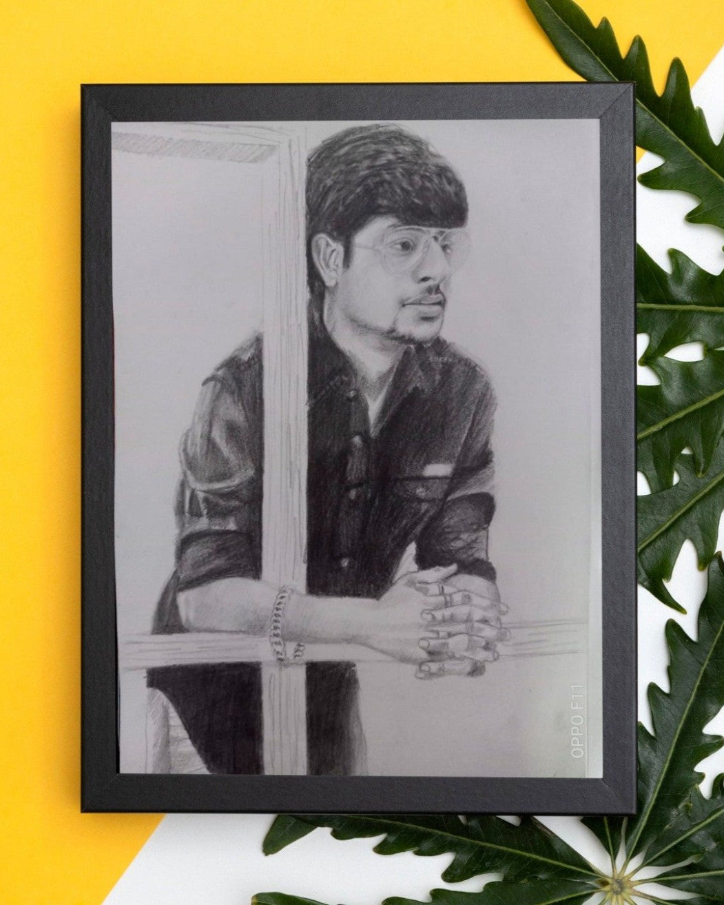 Realistic Handmade B&W Sketch  Portrait
