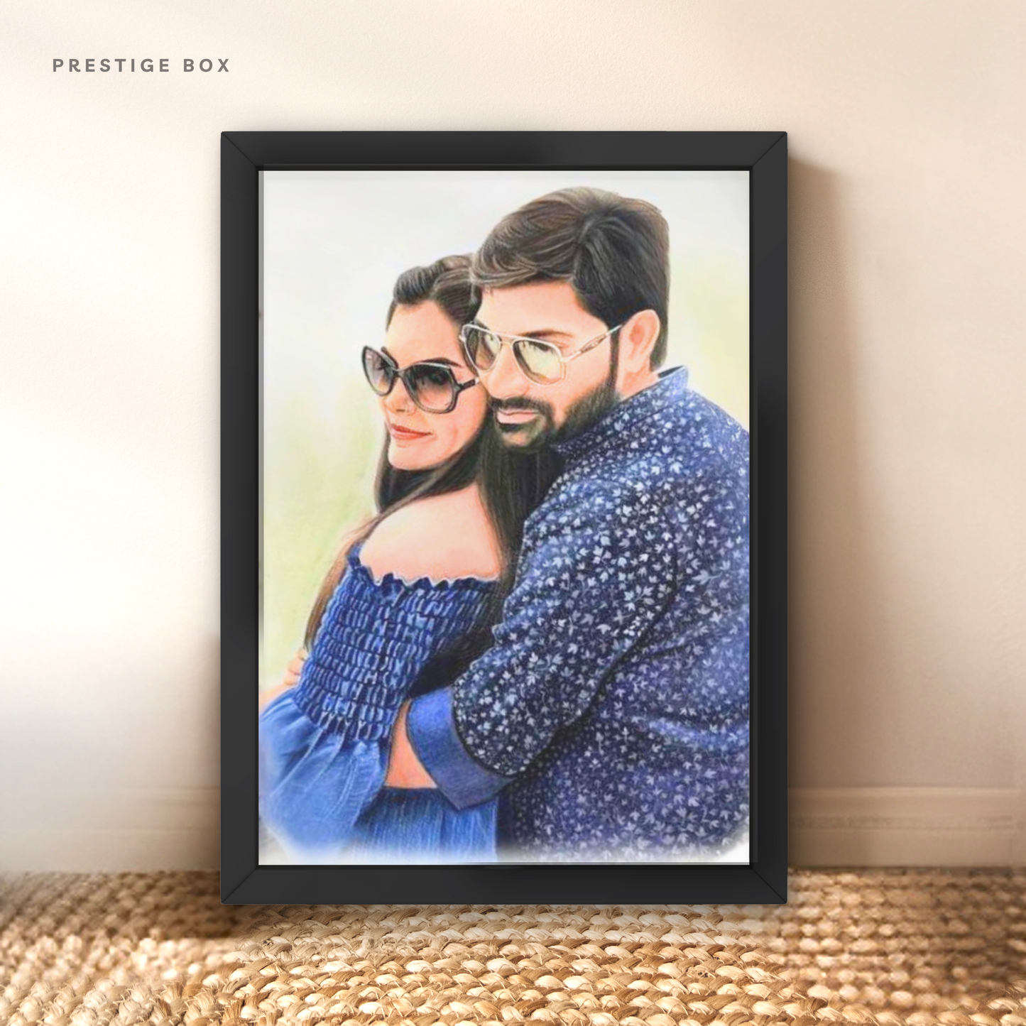 Realistic Handmade Coloured Sketch  Portrait