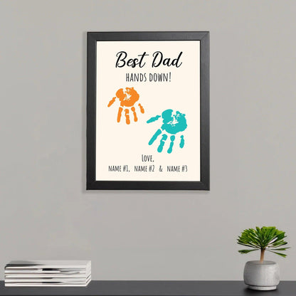 Best Dad Hands Down Personalized Frame - Le Prestige Box