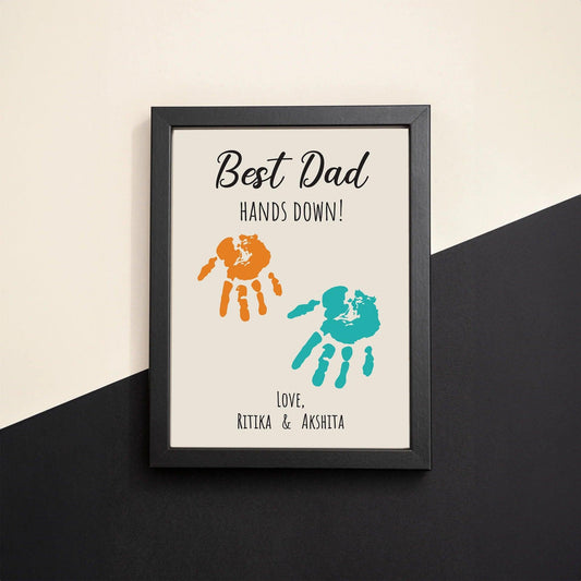 Best Dad Hands Down Personalized Frame - Le Prestige Box