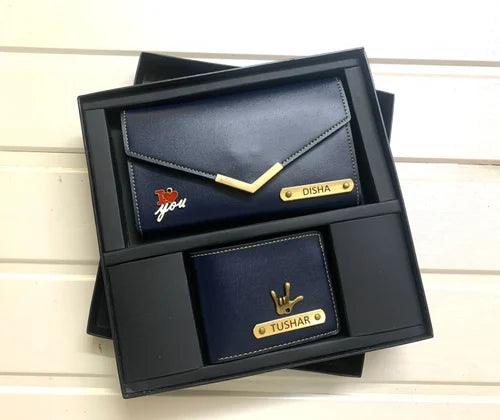 Customised Couple Wallets Gift Combo - Gift for Couple - Le Prestige Box