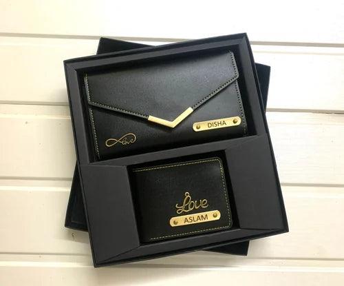 Customised Couple Wallets Gift Combo - Gift for Couple - Le Prestige Box