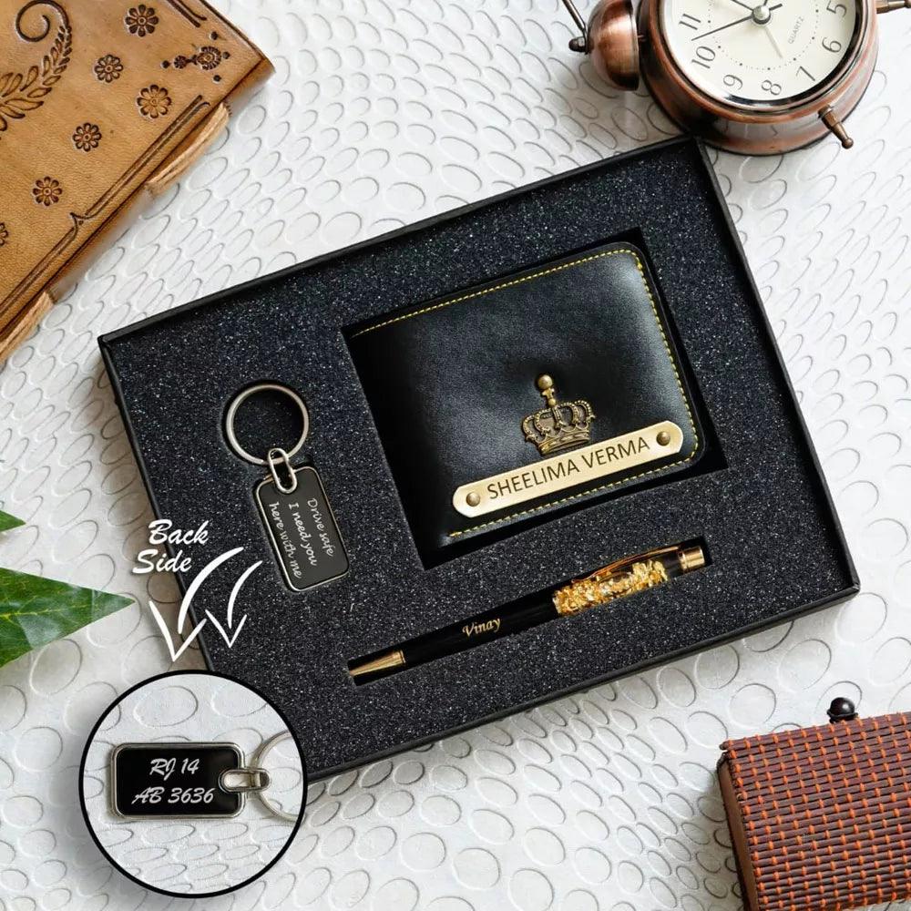 Customized wallet pen and key - chain combo - Le Prestige Box