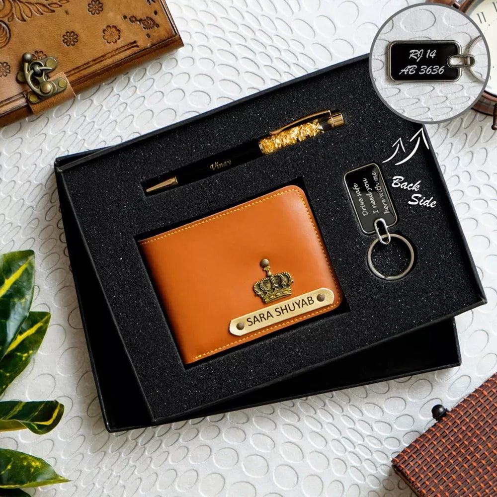 Customized wallet pen and key - chain combo - Le Prestige Box