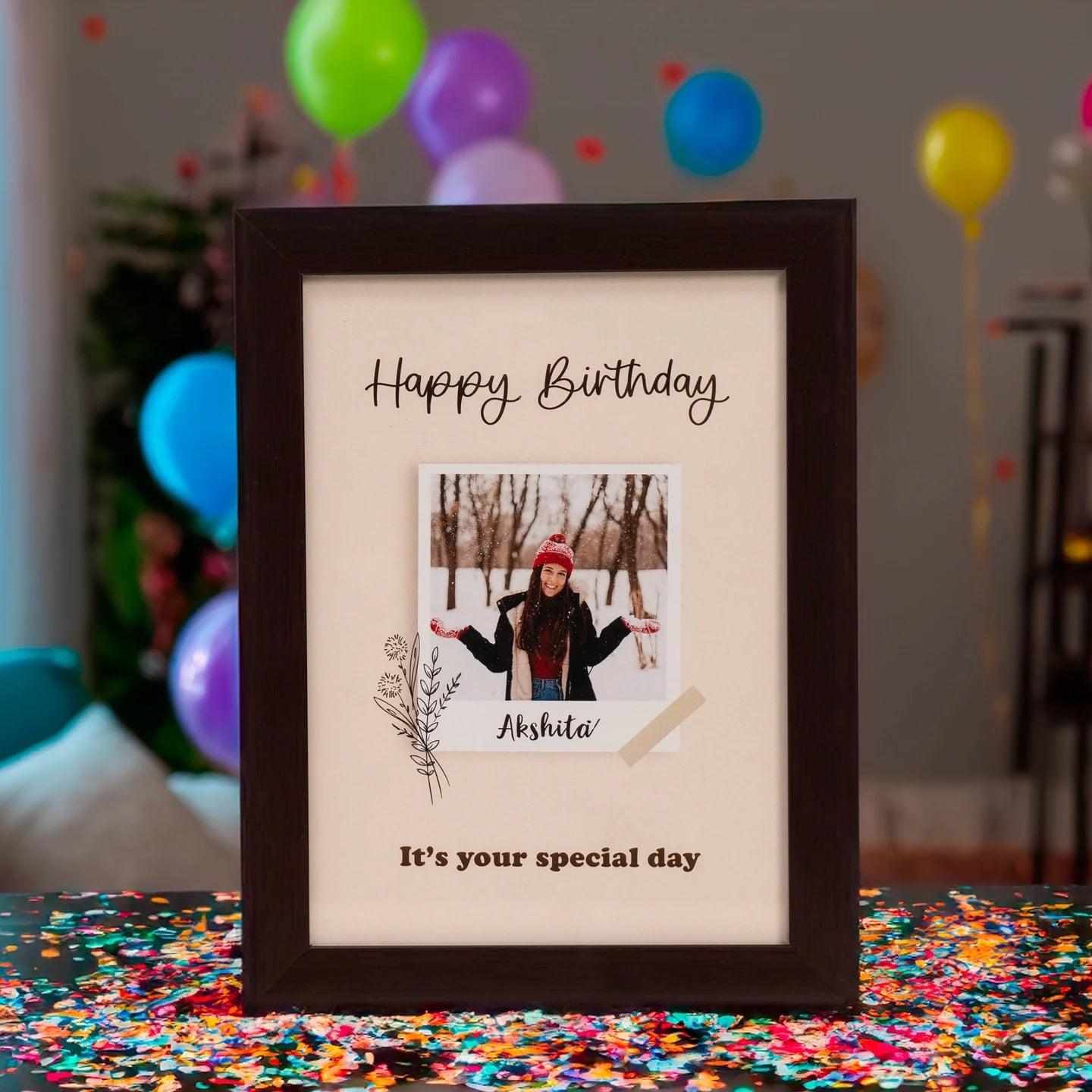 Happy Birthday Photo Frame - Le Prestige Box