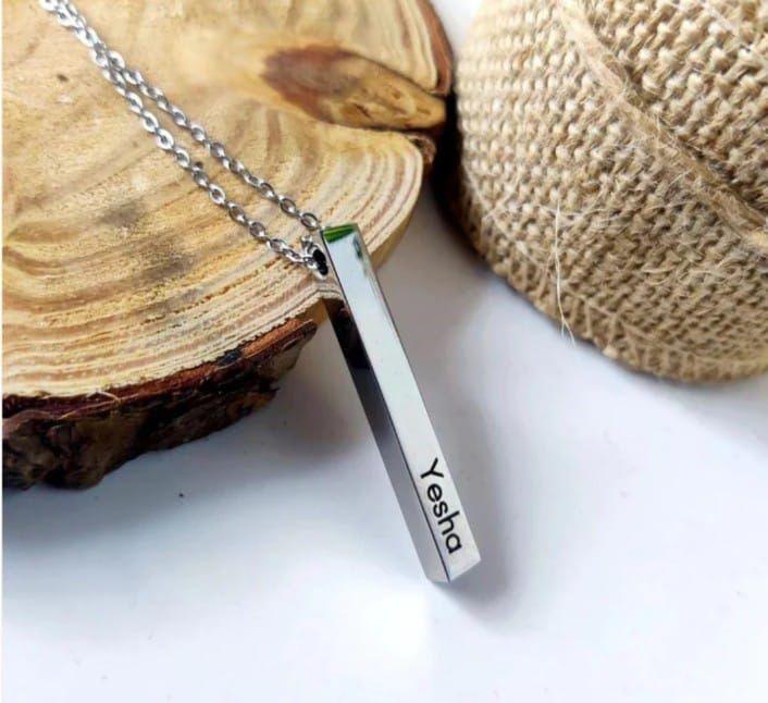PERSONALISED CUBOID NAME PENDENT - Le Prestige Box