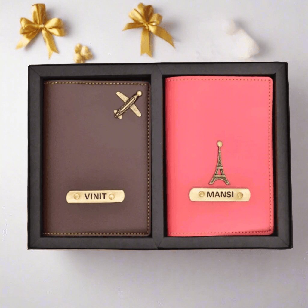 Personalized Leather Passport Covers For Couple - Le Prestige Box