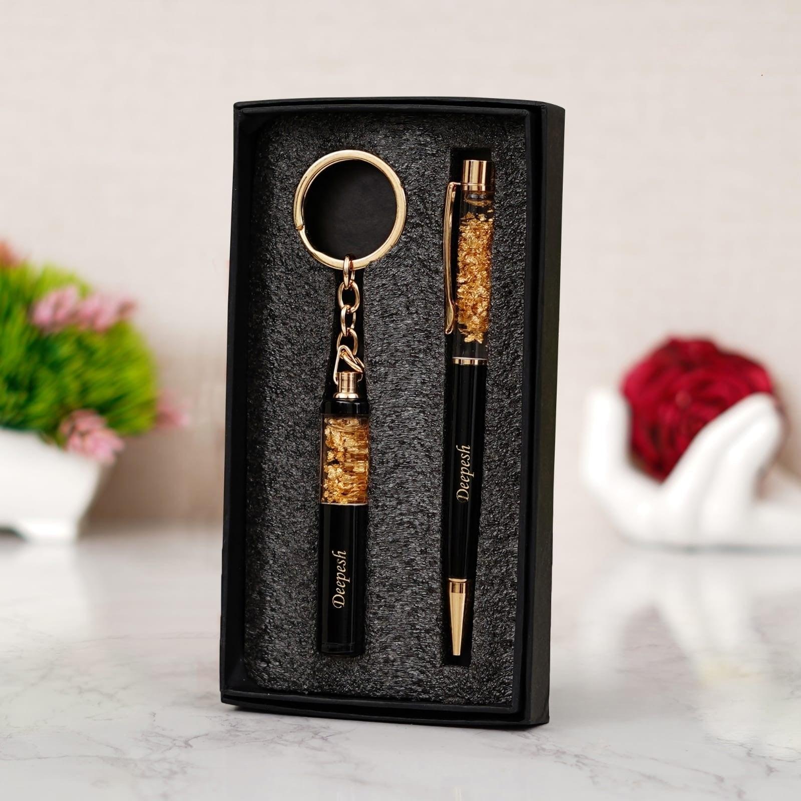 Personalized Pen And Keychain Set - Le Prestige Box