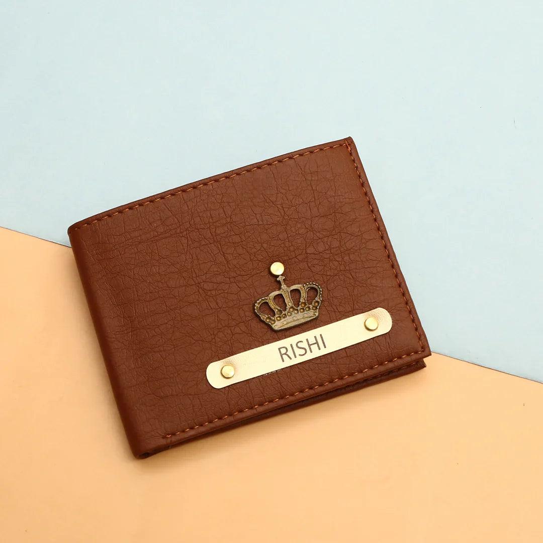 Personalized Textured Wallet With Name & Charm - Le Prestige Box