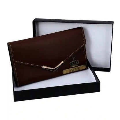 PERSONALIZED WOMEN CLUTCH WITH NAME AND CHARM - Le Prestige Box