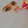 Realistic Handmade Coloured Sketch  Portrait